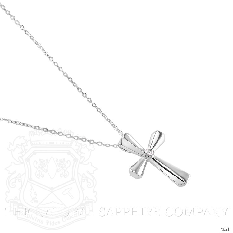 0.05 Ct. White Sapphire Accent Stones Pendant, Silver