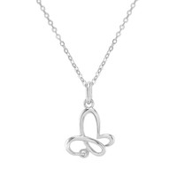 0.04 Ct. White Sapphire Accent Stones Pendant, Silver Video