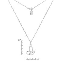 0.04 Ct. White Sapphire Accent Stones Pendant, Silver Image