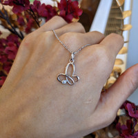 0.04 Ct. White Sapphire Accent Stones Pendant, Silver Life Style