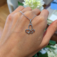 0.04 Ct. White Sapphire Accent Stones Pendant, Silver Life Style