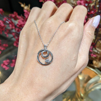 0.10 Ct. White Sapphire Solitaire Pendant, Silver Life Style