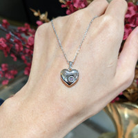 0.02 Ct. Pink Sapphire Solitaire Pendant, Silver Life Style