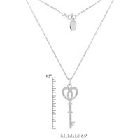 0.28 Ct. White Sapphire Accent Stones Pendant, Silver Image