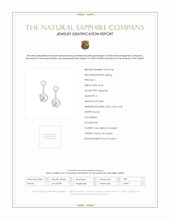0.08 Ct.Tw. Pink Sapphire Drops Earrings, Silver Scan Report