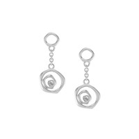 0.08 Ct.Tw. Sapphire Silver earring