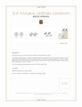 0.50 Ct. White Sapphire Solitaire Cufflink, Silver Appraisal