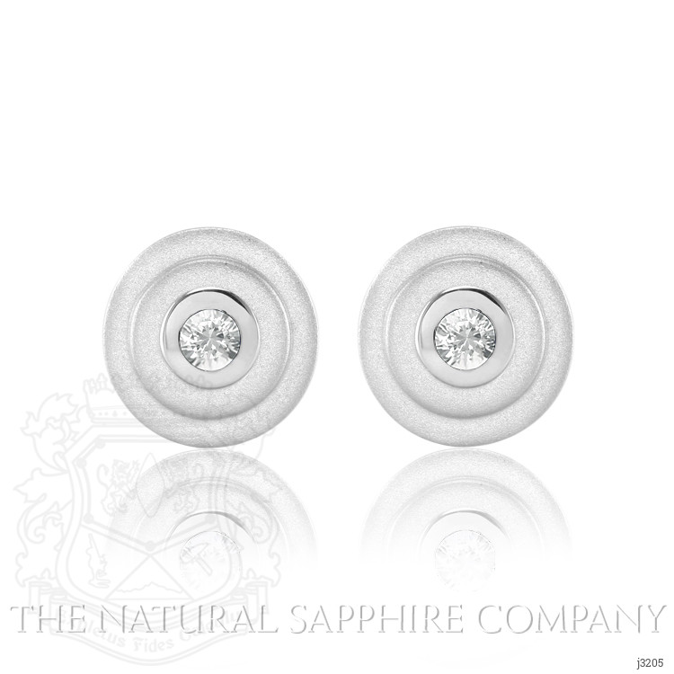 0.50 Ct. White Sapphire Solitaire Cufflink, Silver