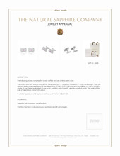 0.71 Ct. Pink Sapphire Solitaire Cufflink, Silver Appraisal