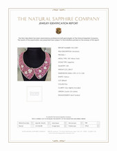 238.27 Ct. Sapphire Natural Diamond Antique Style Necklace, 18K Yellow Gold Scan Report