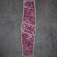 148.03 Ct.Tw. Sapphire 18K White Gold bracelet