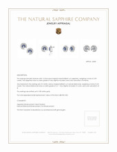 2.90 Ct.Tw.Total Carat Weight Sapphire Natural Diamond Accent Stones Earrings, 18K White Gold Appraisal