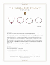 29.36 Ct. Ruby and Natural Diamond Antique Style Necklace, 18K White Gold Appraisal