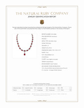 29.36 Ct. Ruby and Natural Diamond Antique Style Necklace, 18K White Gold Scan Report