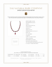 29.36 Ct. Ruby Natural Diamond Antique Style Necklace, 18K White Gold Scan Report