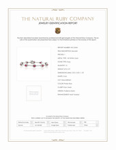 2.91 Ct.Tw.Total Carat Weight Pinkish Red Ruby and Natural Diamond Pave Bracelet, 14K White Gold Scan Report