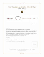 2.00 Ct.Tw. Ruby Natural Diamond Bracelet, 14K White Gold Appraisal