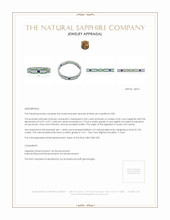 3.00 Ct.Tw.Total Carat Weight Sapphire Natural Diamond Antique Style Bracelet, Platinum 950 Appraisal