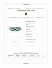 3.00 Ct.Tw.Total Carat Weight Sapphire Natural Diamond Antique Style Bracelet, Platinum 950 Scan Report