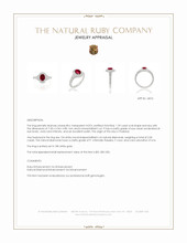 1.59 Ct. Ruby and Natural Diamond Pave Ring, 18K White Gold Appraisal