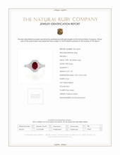 1.59 Ct. Ruby Natural Diamond Pave Ring, 18K White Gold Scan Report