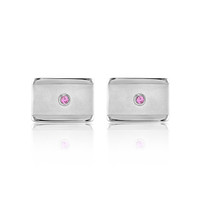 0.18 Ct. Sapphire Silver cufflink