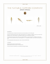 2.30 Ct. Yellow Sapphire and Natural Diamond Accent Stones Brooch, 18K White Gold Appraisal