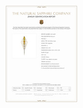 2.30 Ct. Yellow Sapphire and Natural Diamond Accent Stones Brooch, 18K White Gold Scan Report