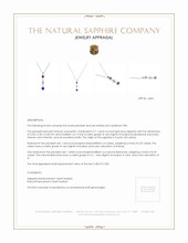 0.71 Ct. Blue Sapphire, Ruby and Natural Diamond Accent Stones Pendant, Platinum 950 Appraisal