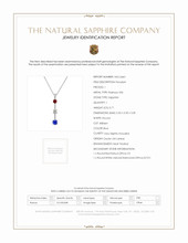 0.71 Ct. Blue Sapphire, Ruby and Natural Diamond Accent Stones Pendant, Platinum 950 Scan Report