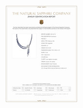 44.25 Ct. Blue Sapphire and Natural Diamond Antique Style Necklace, Platinum 950 Scan Report