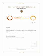 18.36 Ct.Tw. Ruby Antique Style Bracelet, 18K Yellow Gold Appraisal