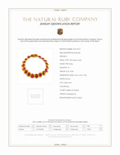 18.36 Ct.Tw. Ruby Antique Style Bracelet, 18K Yellow Gold Scan Report