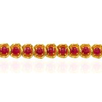 18.36 Ct.Tw. Ruby Antique Style Bracelet, 18K Yellow Gold Image