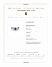 0.37 Ct. Blue Sapphire and Natural Diamond Pave Ring, 14K White Gold Scan Report