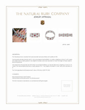 14.35 Ct.Tw. Ruby Natural Diamond Antique Style Bracelet, Platinum 950 Appraisal