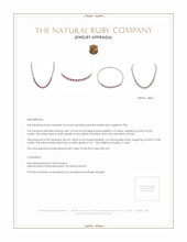 8.32 Ct. Ruby and Natural Diamond Antique Style Necklace, Platinum 950 Appraisal