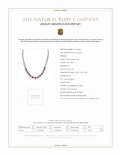 8.32 Ct. Ruby Natural Diamond Antique Style Necklace, Platinum 950 Scan Report
