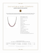 8.32 Ct. Ruby and Natural Diamond Antique Style Necklace, Platinum 950 Scan Report