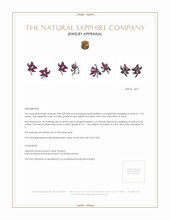 11.60 Ct.Tw.Total Carat Weight Pink Sapphire and Natural Diamond Antique Style Earrings, 18K White Gold Appraisal