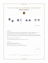 4.21 Ct.Tw. Blue Sapphire and Natural Diamond Antique Style Earrings, Platinum 950 Appraisal