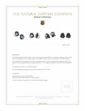7.48 Ct.Tw.Total Carat Weight Blue Sapphire and Natural Diamond Pave Earrings, 18K White Gold Appraisal