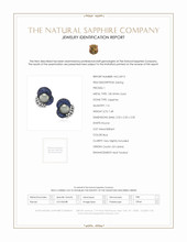 7.48 Ct.Tw.Total Carat Weight Sapphire Natural Diamond Antique Style Earrings, 18K White Gold Scan Report