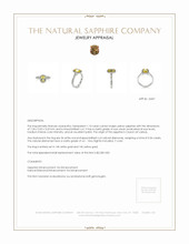 1.10 Ct. Yellow Sapphire and Natural Diamond Pave Ring, 14K White & Yellow Appraisal