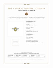1.10 Ct. Yellow Sapphire and Natural Diamond Pave Ring, 14K White & Yellow Scan Report