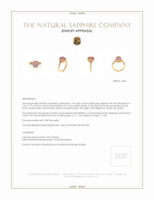 1.78 Ct. Pink Sapphire and Natural Diamond Pave Ring, 18K Rose Gold Appraisal