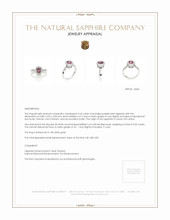 0.62 Ct. Sapphire Natural Diamond Halo Ring, 14K White Gold Appraisal