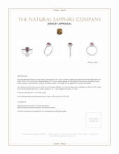 0.81 Ct. Pink Sapphire and Natural Diamond Pave Ring, 14K White Gold Appraisal