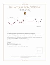 10.72 Ct. Ruby Natural Diamond Necklace, 18K White Gold Appraisal