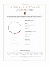 10.72 Ct. Ruby Natural Diamond Necklace, 18K White Gold Scan Report